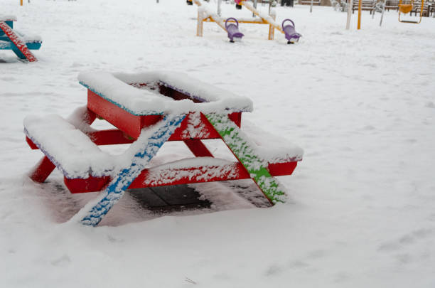 istock Winter and Children playground 1127710536