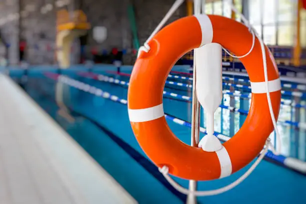 Lifebuoy on a pool