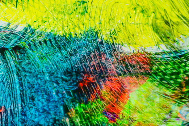 istock Abstract art colourful background. Hand-painted background.  - Image 1127716800