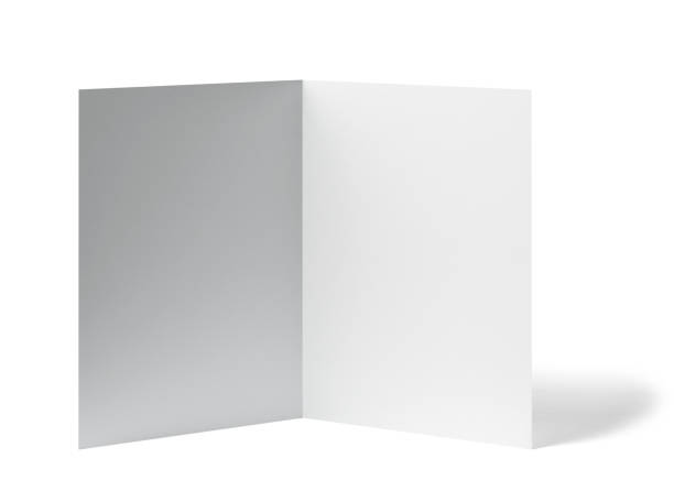 istock folded leaflet white blank paper template book desktop calendar 1127724345