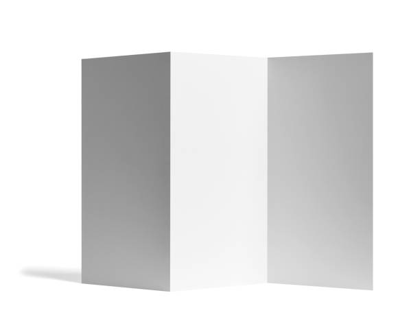 istock folded leaflet white blank paper template book desktop calendar 1127725342
