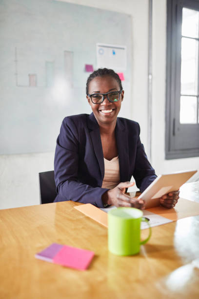 istock Confident female professional at pffice 1127726474