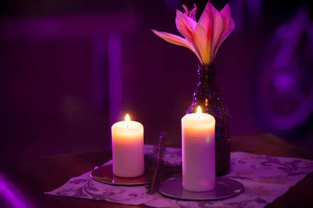 Candles in an evening ambience