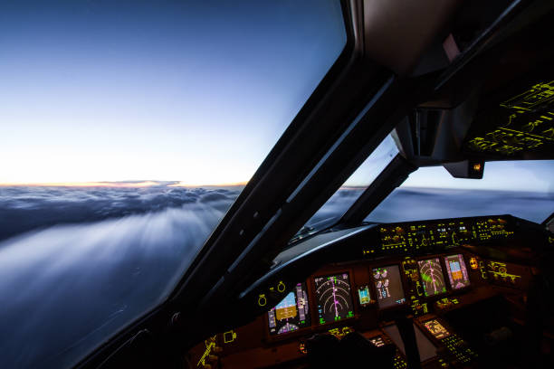 cockpit de avião - vista da cabina - fotografias e filmes do acervo