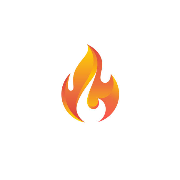 feuer flamme vektor icon. - flame fire fireball exploding stock-grafiken, -clipart, -cartoons und -symbole