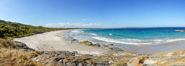 istock Panoramic of beach on Western Australia coastline 1127733171