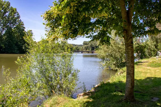Photo of Scey-sur-Saône. Landscape on the banks of the Saône. Haute-Saône
