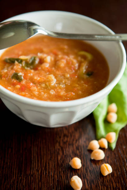 istock Hay diet - tasty chickpea soup or stew, only chick-pea and vegetables. 1127736419