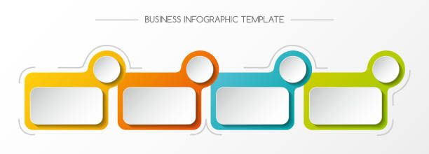 Circular Flow Chart With Four Blank Circles Stock Photos, Pictures ...