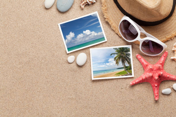 istock Travel vacation accessories and photos 1127746875