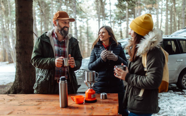 istock Family drinking hot tea on a cold day 1127746890