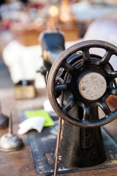 istock Antique Sewing Machine in the flea market 1127750272