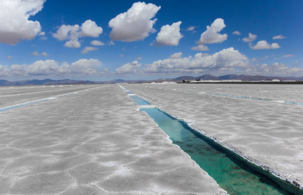 Salinas Grandes salt mine in the Andes mountains