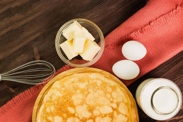 istock Fresh homemade crepes with ingredients 1127764520