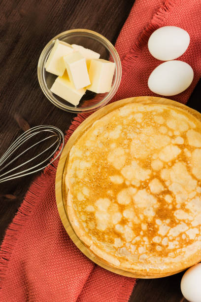 istock Fresh homemade crepes with ingredients 1127764795