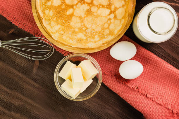 istock Fresh homemade crepes with ingredients 1127764861