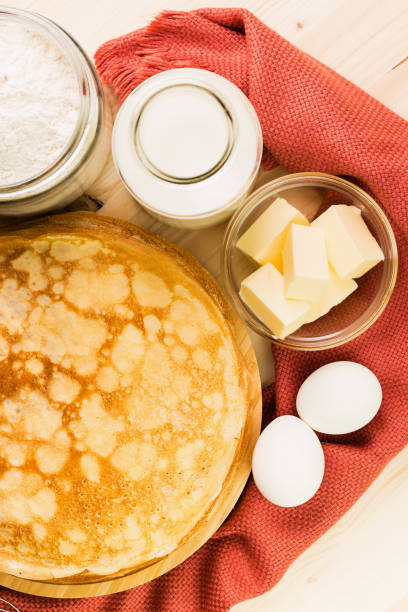 istock Fresh homemade crepes with ingredients 1127765007