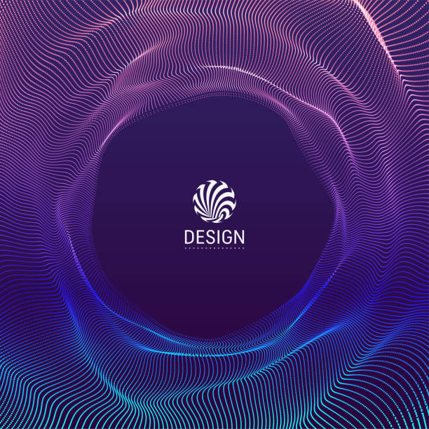 phong cách công nghệ tương lai 3d. nền trừu tượng. minh họa vectơ. - hố mô tả vật lý bức ảnh hình minh họa sẵn có