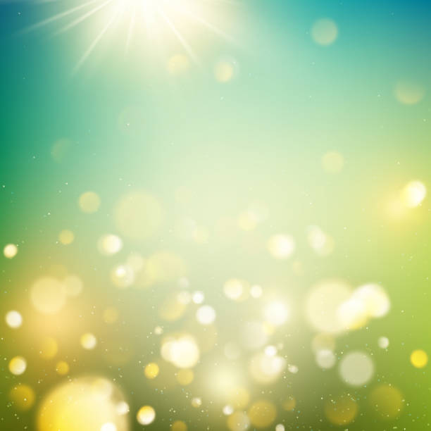 istock Realistic outdoors bokeh in green and yellow tones with sun rays. EPS 10 1127768829