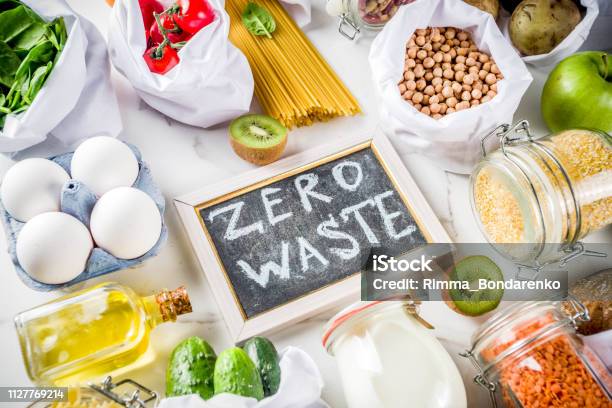 Cero Residuos Comercial Concepto Foto de stock y más banco de imágenes de Alimento - Alimento, Basura, Cero