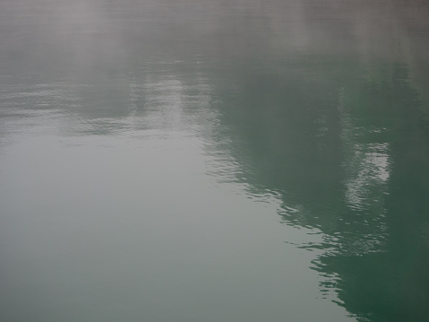 Fog on the surface of the water