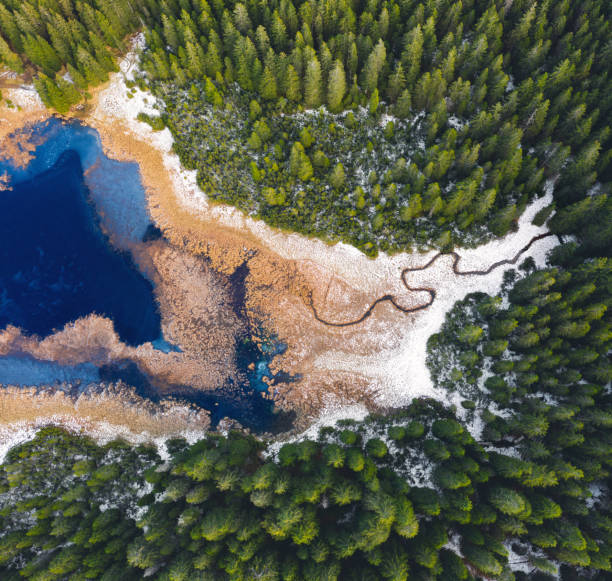 Mountain Lake From Above
