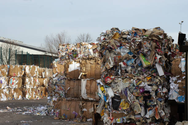 istock Recycling yard waste recycling plant operation 1127775730