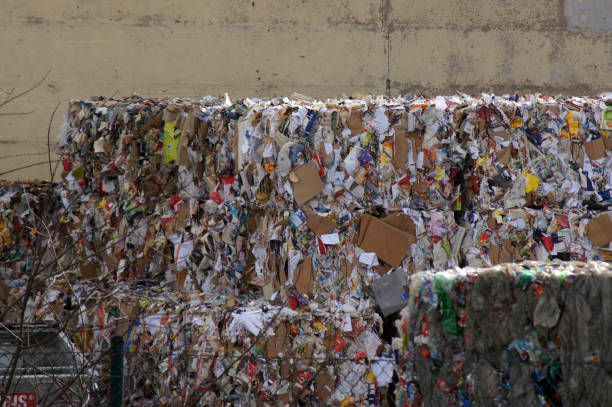 istock Recycling yard waste recycling plant operation 1127775991