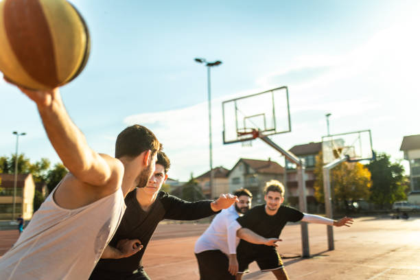 istock Duel on basketball court 1127776001