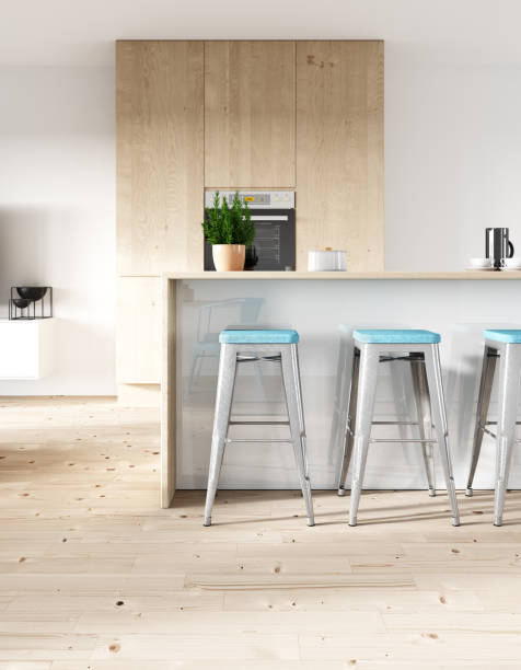 istock Modern living room and kitchen 1127786658