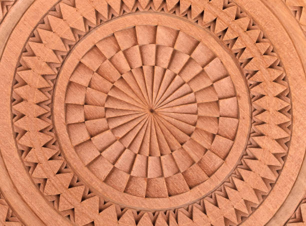 istock Wooden plate, carving from Suriname 1127795108