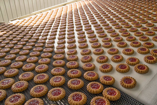 istock Production of cookies on conveyor 1127796037