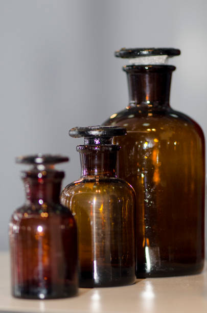 istock Chemistry glass vessels 1127801431