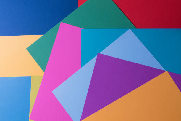 istock Pastel creative colors paper background, view from above. 1127801980