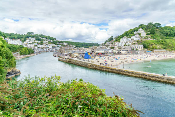 istock Cornish seaside town of Looe beach and harbour 1127803694