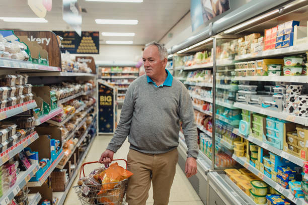 Senior Man Doing Food Shopping