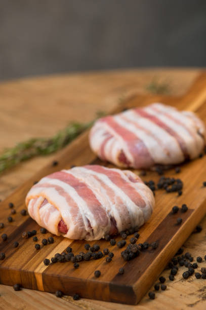 istock Bacon-wrapped burgers 1127805815