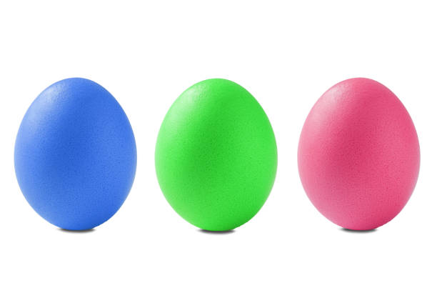 istock Colorful easter eggs isolated on white background. Eggs close up for designers. 1127810765