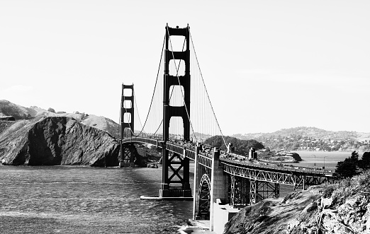 Golden Gate, San Francisco. Black And White.