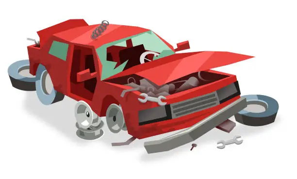 Vector illustration of Auto Wreckers