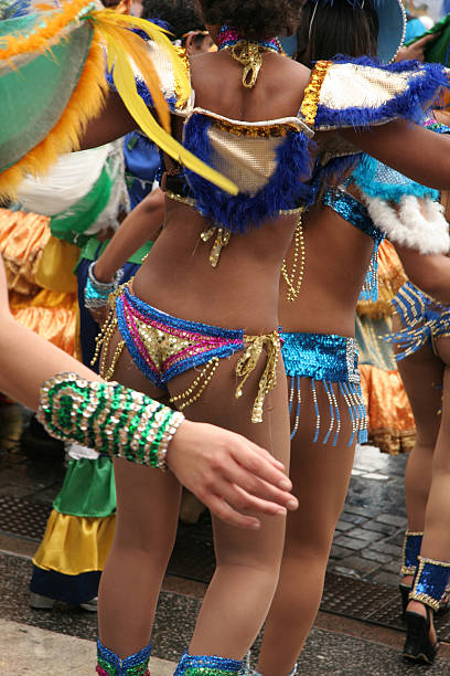 istock Samba dancers with beautiful decorated costume in parade 112782052