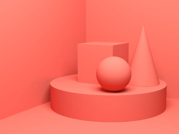 istock 3d still life, primitive geometric shapes 1127826119
