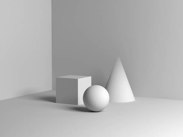 istock White primitive geometric shapes. 3d illustration 1127826130