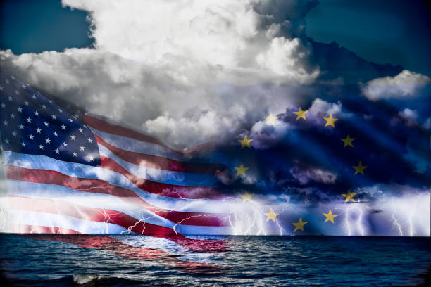 brexit 競合 - usa european union flag trading europe ストックフォトと画像