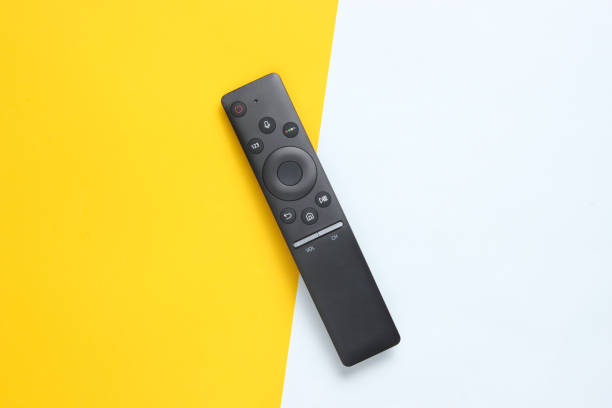 modern TV remote control stock photo