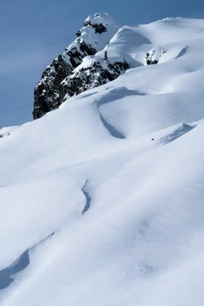 skiing and freeride at the Arlberg Mountains