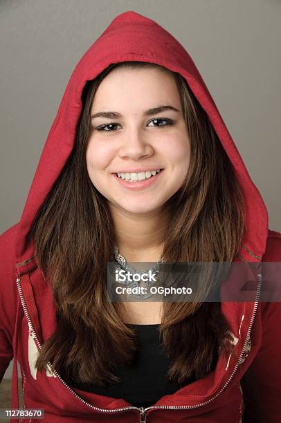 Teen With Red Hoody Stock Photo - Download Image Now - 16-17 Years, Adolescence, Adult