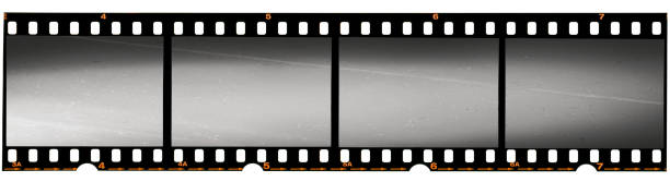 real 35mm film strip on white, analogue photo frame placeholder real 35mm film material 35mm film motion picture camera stock pictures, royalty-free photos & images