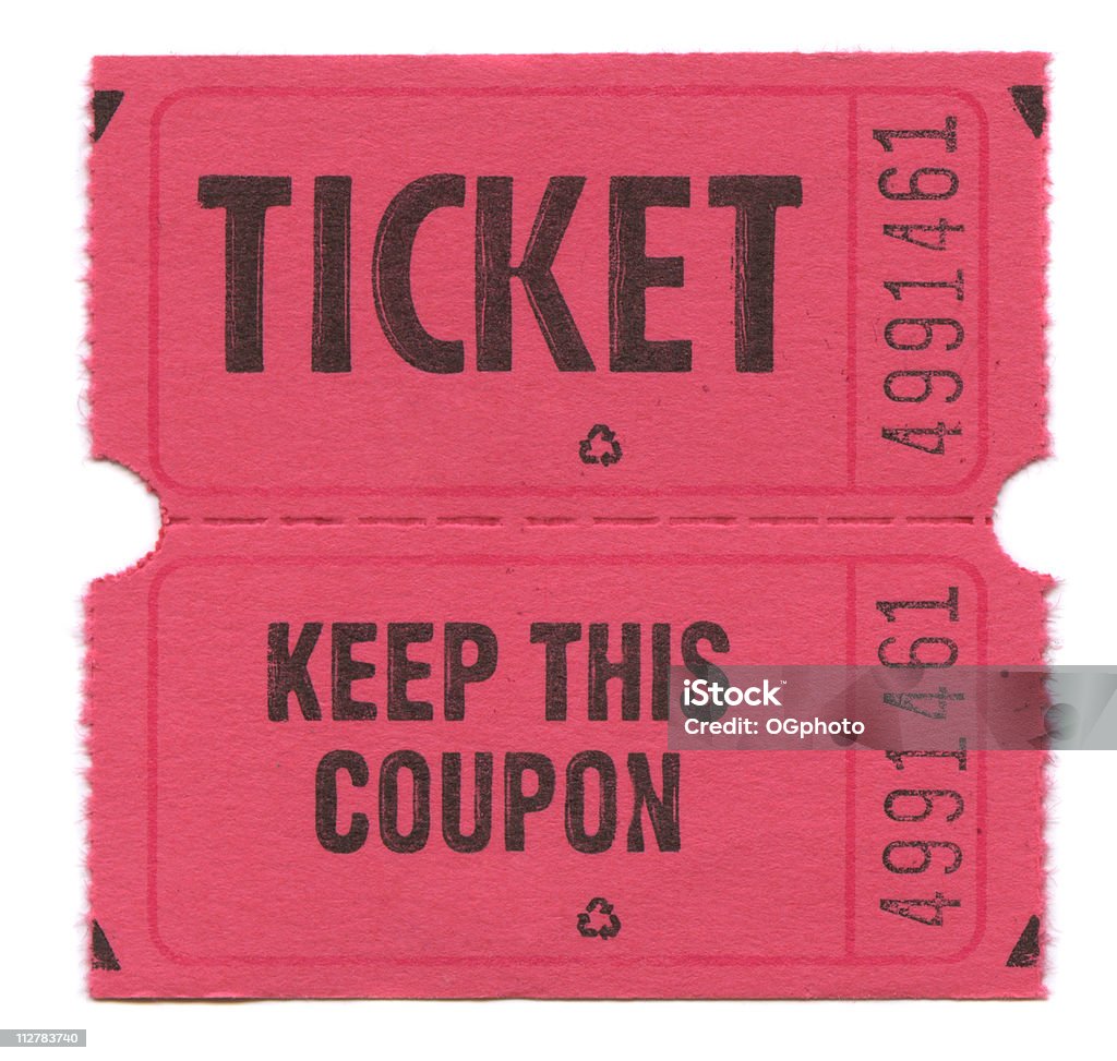 Raffle ticket stub  Ticket Stock Photo