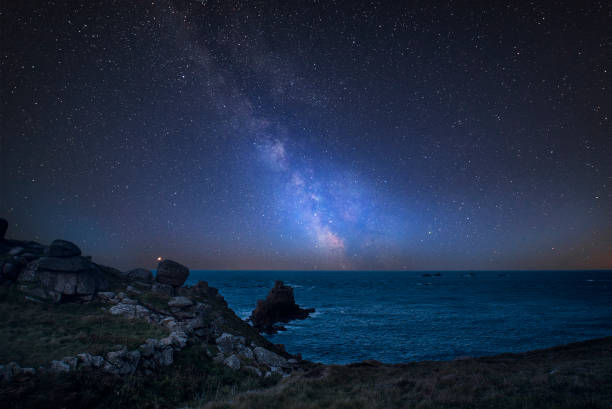 istock ibrant Milky Way composite image over landscape of Land's End in Cornwall England 1127838692
